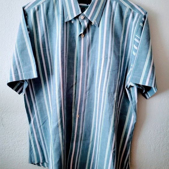 Peter Elliot NY Imported Cotton Men Short Sleeve Shirt XL - Picture 2 of 5